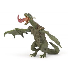 Figurinha Dragão verde articulado PAPO - Modelo 36006 - Para crianças a partir de 3 anos