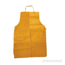 Silverline Welders Apron Full Length - 633505 Leather Welding Chrome -  apron welders silverline full length 633505 leather welding chrome