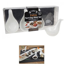 Set Of 4 Long Handled Spoon Mini Tapas Serving Dishes Spoon Bowl Sauces Dips -  spoon set 4 long handled mini tapas serving dishes bowl sauces dips