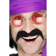 Smiffys Male 70s Tash - Black Fancy Dress Moustache Mens Seventies Accessory 19 - black fancy dress tash moustache 70s mens seventies smiffys