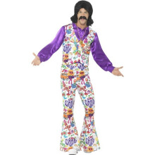 Smiffy's 44904xl 60's Groovy Hippie Costume (x-large) - Dress Fancy 60s Mens - dress fancy 60s groovy hippie costume mens hippy adults retro 1960s