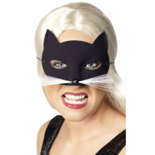 Smiffys Female Cat Eyemask - Black Fancy Dress Accessory - cat eyemask black fancy dress smiffys accessory