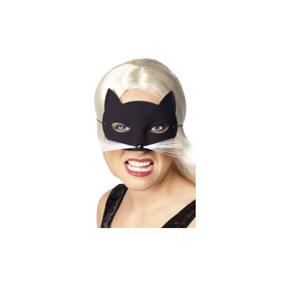 Smiffys Female Cat Eyemask - Black Fancy Dress Accessory -  cat eyemask black fancy dress smiffys accessory