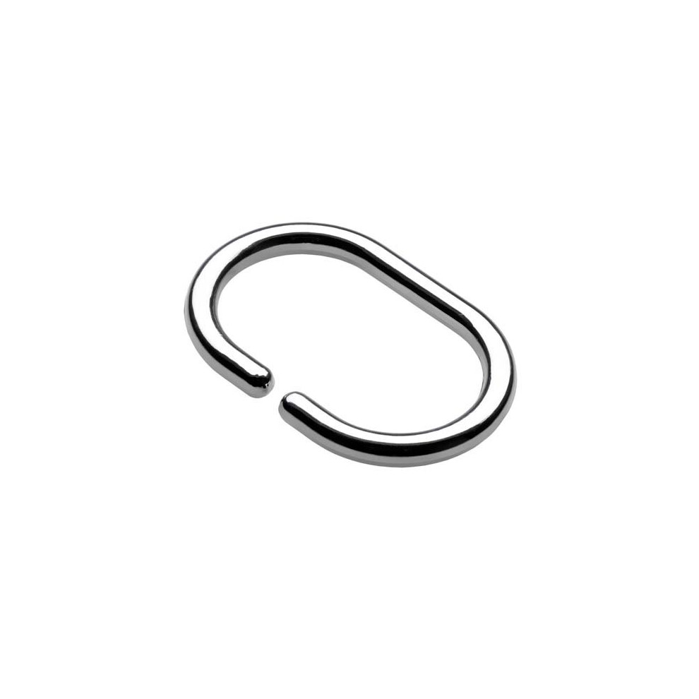 Pack Of 12 Chrome Shower Curtain C-rings - Croydex Ring Clear Rods 29mm Crings -  shower curtain croydex chrome pack 12 ring clear rods 29mm crings