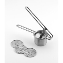 Stainless Steel Potato Press - Grunwerg Ricer 3 Discs - grunwerg potato ricer stainless 3 discs steel press