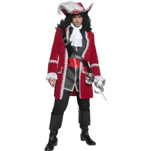 Smiffy's Men's Authentic Pirate Captain Costume, Jacket, Trousers, Top - pirate costume captain fancy dress mens authentic hook deluxe ladies