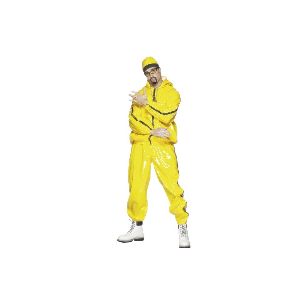 Smiffy's Rapper Costume, Medium - Rapper Costume Fancy Dress Mens Ali G Suit Outfit Gangster Yellow