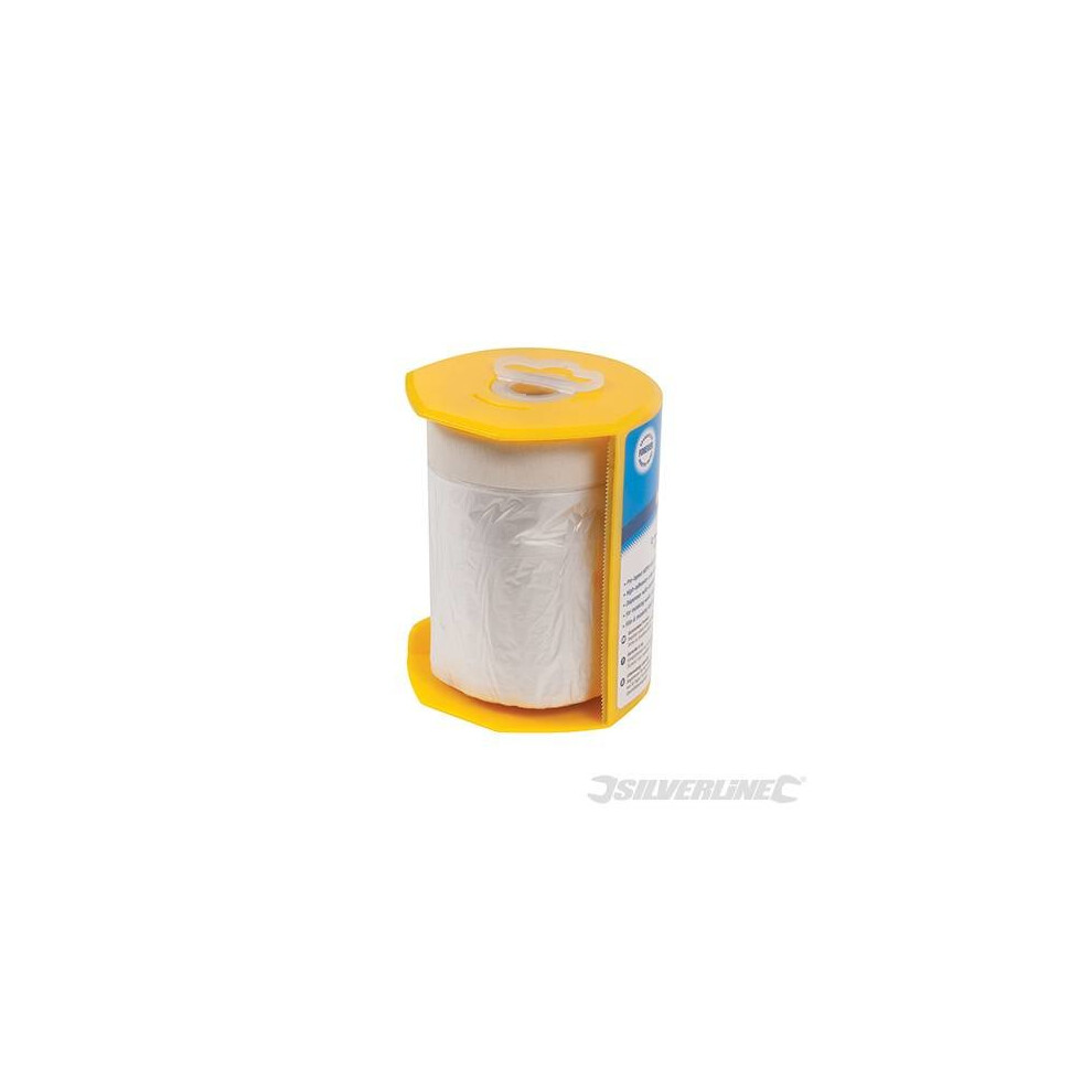 Silverline Masking & Shield Tape & Dispenser 550mm x 33m - 100284 -  tape masking dispenser shield silverline 33m 550mm x 100284