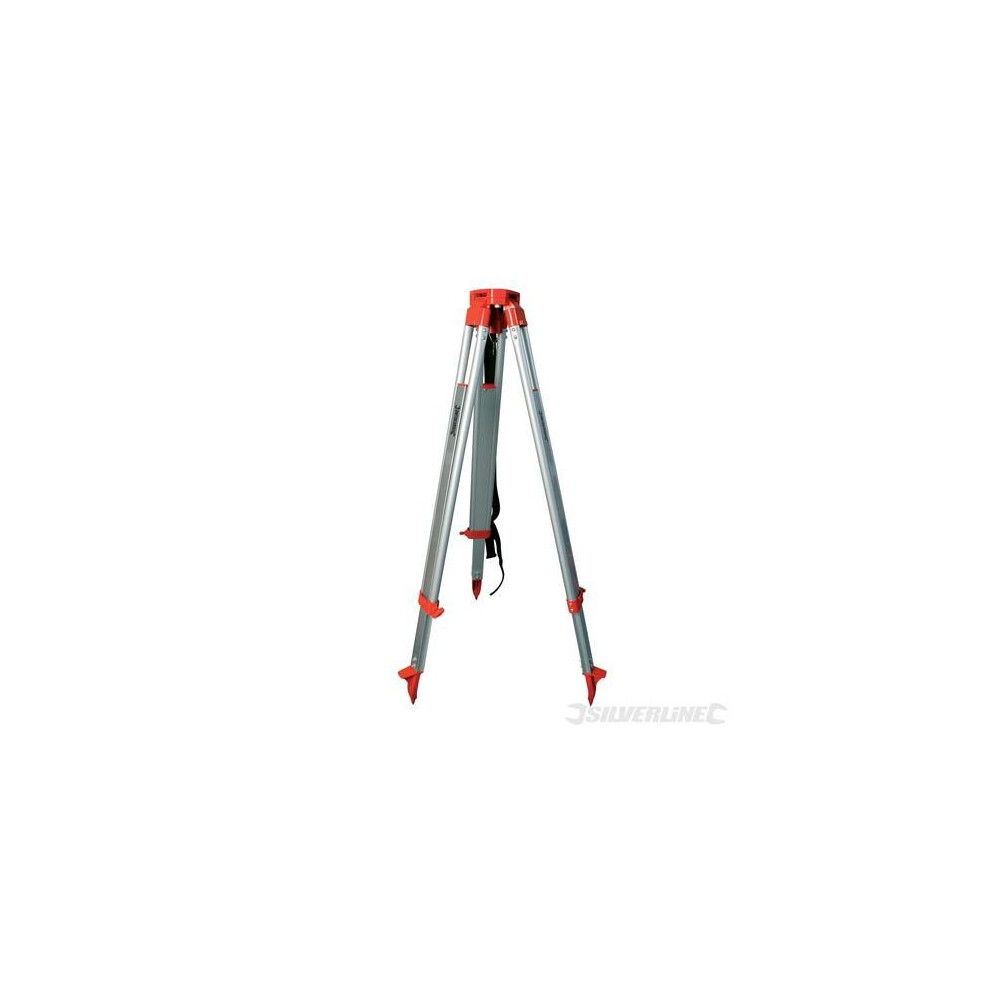 1.6m Telescopic Aluminium Tripod - Silverline 868659 16m -  tripod aluminium silverline 868659 16m