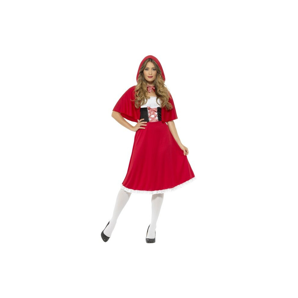 Smiffy's 44686XS Riding Hood Costume - Dress Fancy Ladies Fairytale Book - Dress Riding Hood Costume Fancy Ladies Fairytale Book Outfit Red