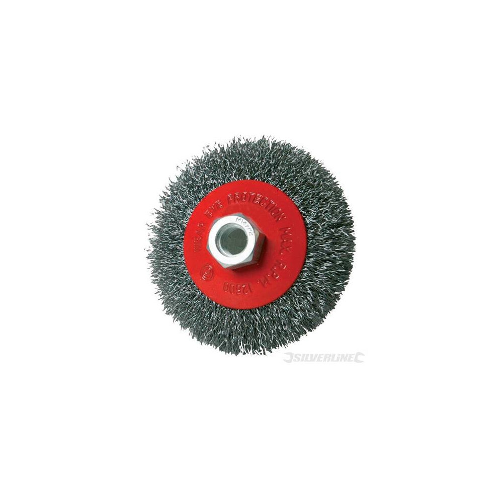 Silverline Angle Grinder 115mm Crimped Steel Wire Bevel Brush