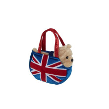 8" Fancy Pal Bulldog In A Union Jack Bag - Auror 8inch Brand New Toy - aurora fancy pal bulldog union jack 8inch brand new toy - Plush Soft Toy