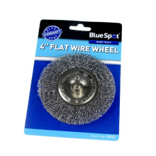 4" Flat Wire Wheel Polishing Brush - Blue Spot 19213 4inch - blue spot 19213 4inch flat wire wheel