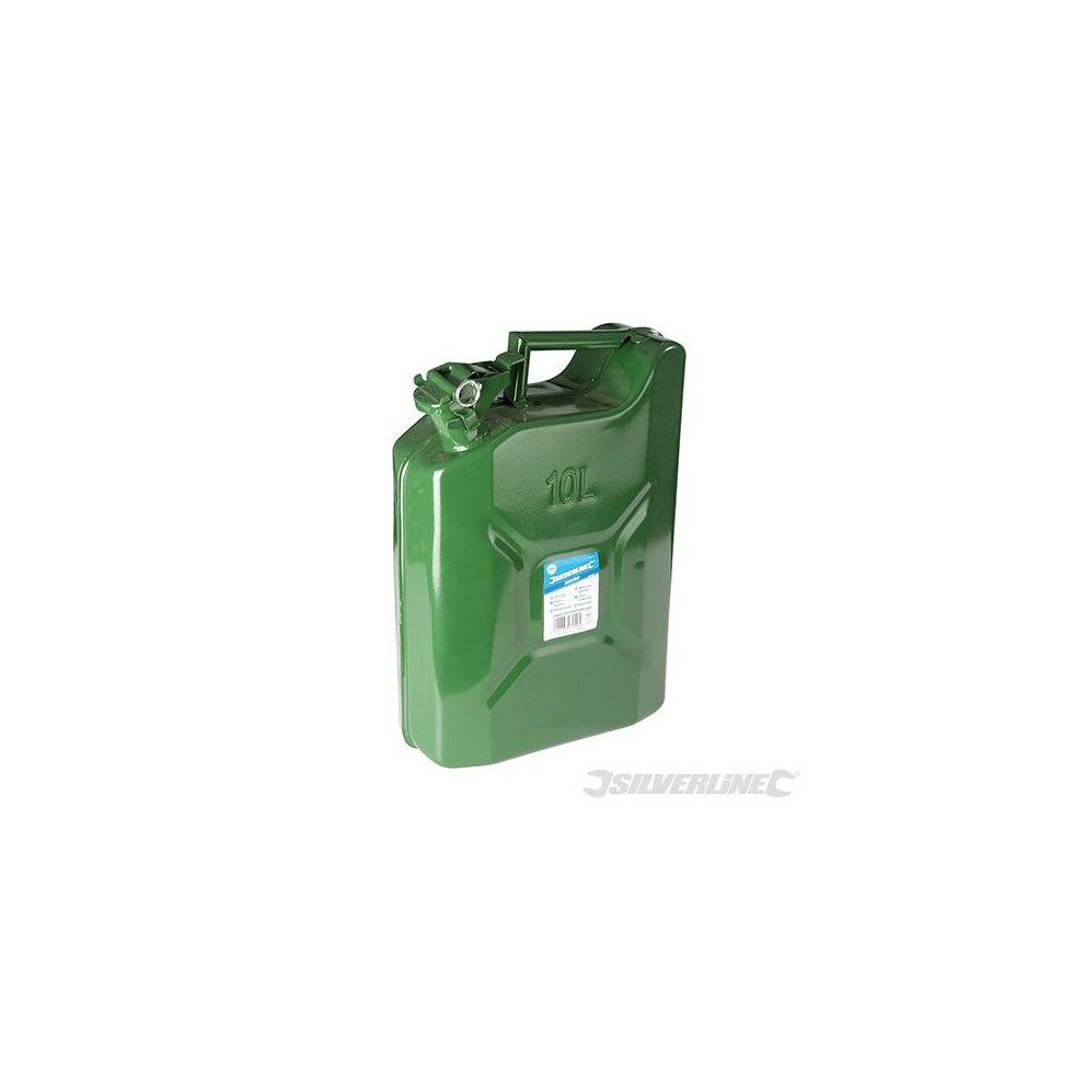 10l Silverline Leak-proof Jerry Can - 10 563474 10ltr Fuel Metal -  can jerry silverline 10 563474 10ltr fuel metal