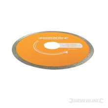 Silverline Tile Cutting Diamond Blade 200 x 25.4mm Continuous Rim - Disc 254mm -  tile cutting diamond silverline x blade disc 200 254mm 918528