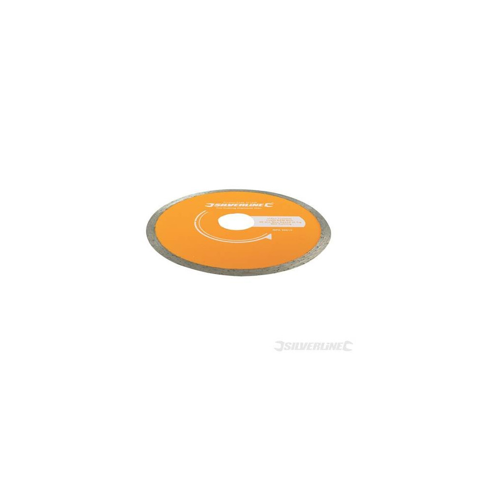 Silverline Tile Cutting Diamond Blade 200 x 25.4mm Continuous Rim - Disc 254mm -  tile cutting diamond silverline x blade disc 200 254mm 918528