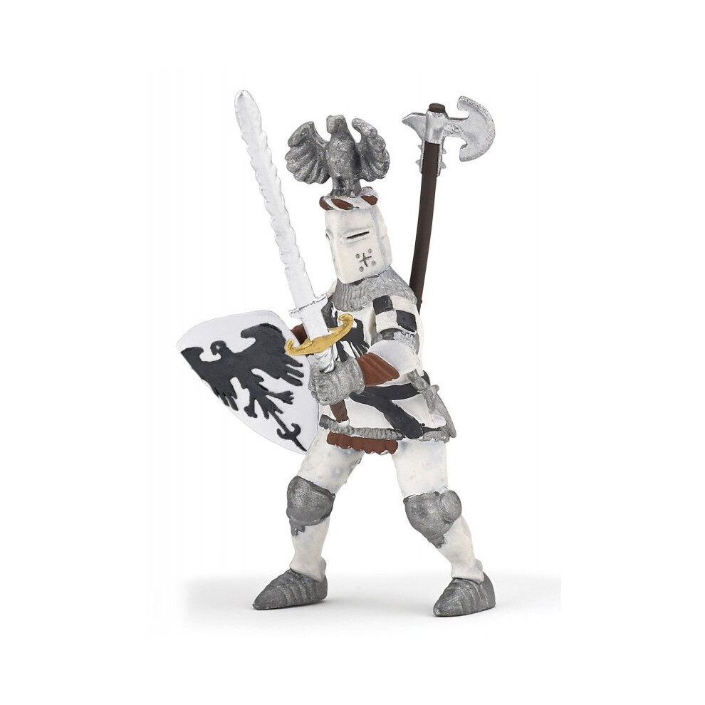 Papo White Crested Knight - Figure New - Crested Knight White Figure New