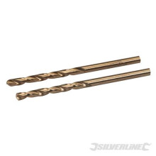 Silverline 4.0mm Cobalt Metal Drill Bit Pack x2