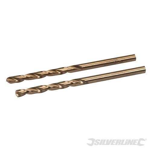 Silverline Silverline 4.0mm Cobalt Metal Drill Bit Pack x2