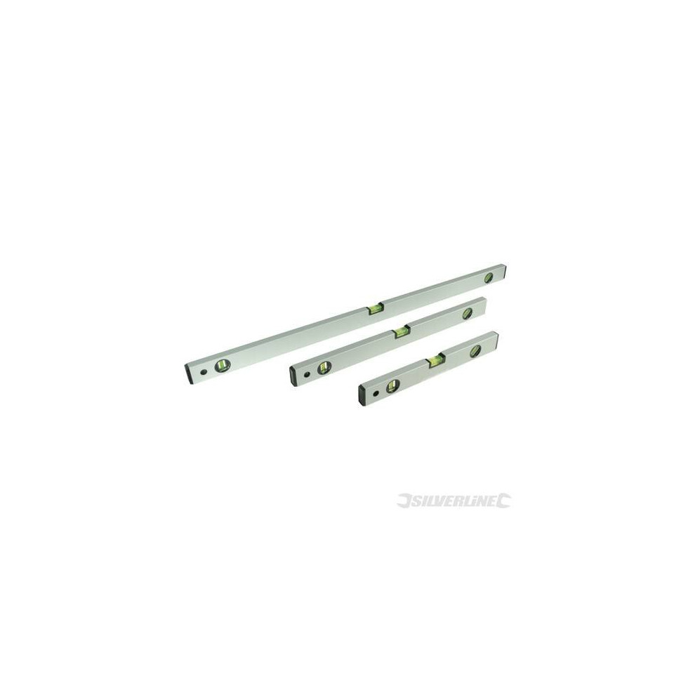 3 Piece Builders Levet Set - Level 600 Silverline 400 1000mm Spirit 3pce 119688 -  level set builders 600 silverline 400 1000mm spirit 3pce 119688