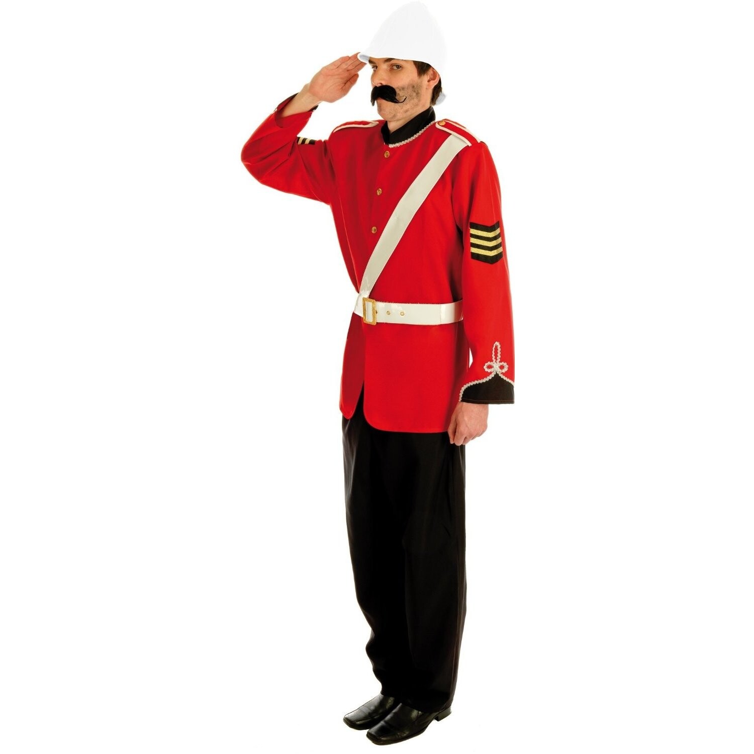 Extra Large Red Men's Boer War British Soldier Costume - Mens Fancy ...