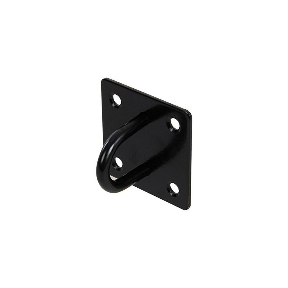 Fixman Chain Plate Staple 50mm x 50mm Black - 50mm Chain Black Plate Staple x -  50mm chain black plate staple x fixman steel eye cable rope boat