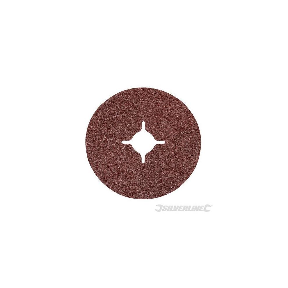 Silverline 60 Grit 10 Pack Fibre Discs - x 115 10pk 5832 2223mm 222mm -  fibre x discs 115 grit 60 silverline 10pk 583260 2223mm 222mm