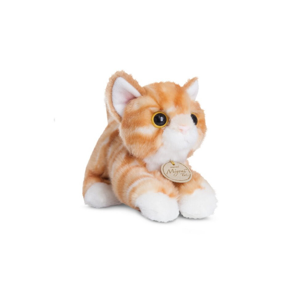 8" Orange Miyoni Tots Tabby Cat Soft Toy - Aurora Plush World -  aurora plush miyoni toy tabby cat world tots orange