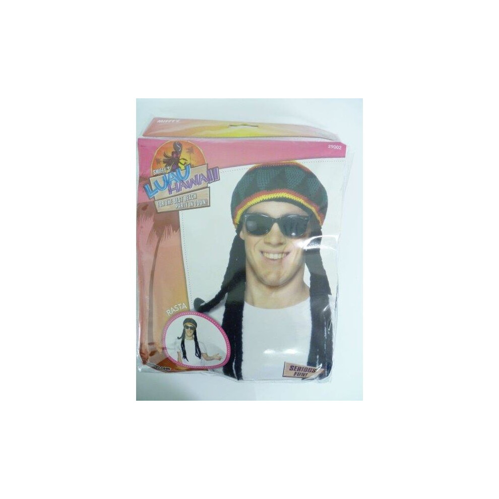 Rasta Beret Wig With Dreadlocks - Dress Fancy Hat Mens Costume Unisex -  rasta beret dress fancy hat dreadlocks mens costume unisex
