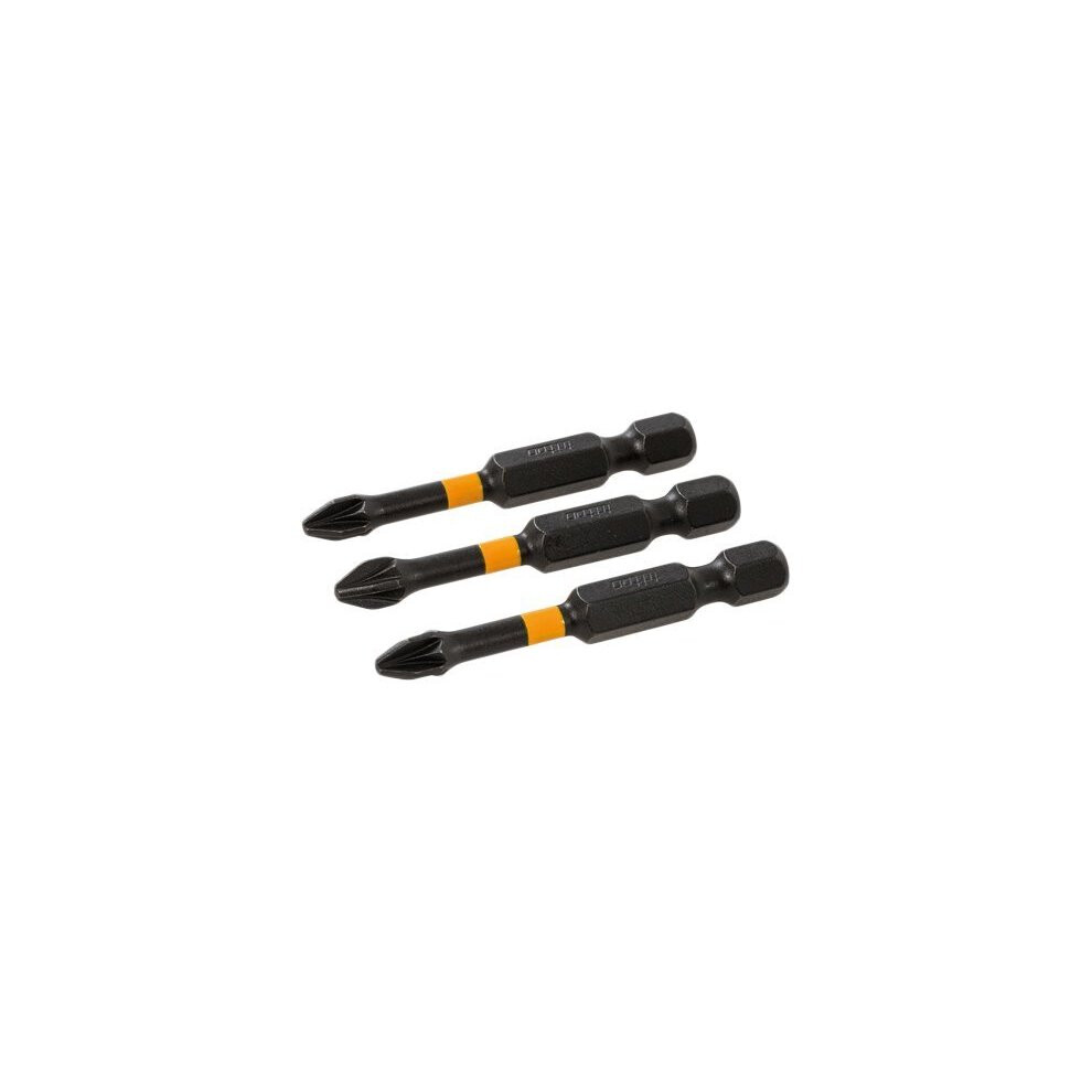 Silverline 740013 Pozi Screwdriver Impact Bit 3pk Pz2 50mm - Triton High Torque -  impact bit screwdriver triton high torque drill bits sets 25 50