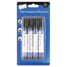 Just Stationery Chisel Tip Permanent Marker - Black (pack Of 4) - 4 permanent black pack markers pens 1156 chisel tip 1612