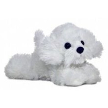 8" White Mini Flopsie Snowball Bichon Frise Soft Toy - Aurora Plush World - aurora bichon mini snowball frise plush flopsie toy world soft