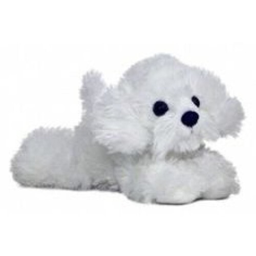 8" White Mini Flopsie Snowball Bichon Frise Soft Toy - Aurora Plush ...