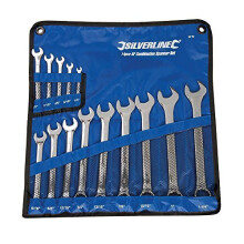 Silverline Combination Spanner Set 14pce 1/4 - 1-1/4&quot; - 14 Sp52 114 Pieces -  14 spanner set combination silverline sp52 114 14pce pieces inches