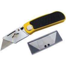 Folding Lock-back Utility Knife - Cushion Grip - Blades Back Lock 6 Holder -  folding utility knife blades back lock 6 holder stanley red new