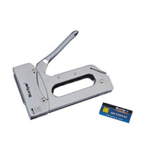 Bluespot Heavy Duty Staple Gun - heavy duty staple stapler 200 staples blue spot steel tacker 614mm 8mm nail upholstery wood new