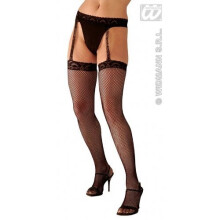 Fishnet Thigh Highs Black Withgarter Belt Accessory For Sexy Lingerie Stockings -  ladies black fishnet belt sexy fancy stockings garter goth dress