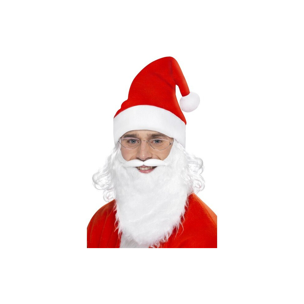 Santa Claus Dress Up Kit -  dress santa kit up beard hat glasses smiffys christmas mens hair one size father wig fancy