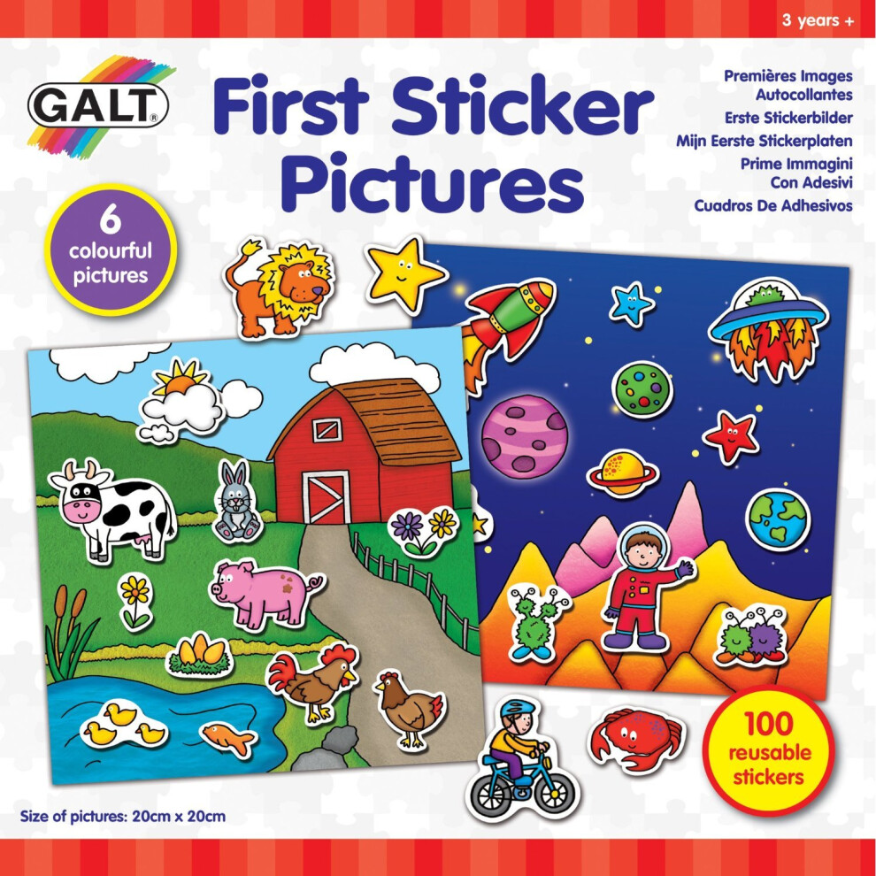 First Sticker Pictures Craft Kit - Galt Toys -  galt first sticker pictures toys