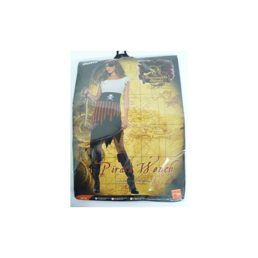 Smiffy's Small Women's Pirate Wench Costume - Pirate Costume Dress Wench Fancy Ladies Outfit Adult Buccaneer Womens Caribbean Not,Specified