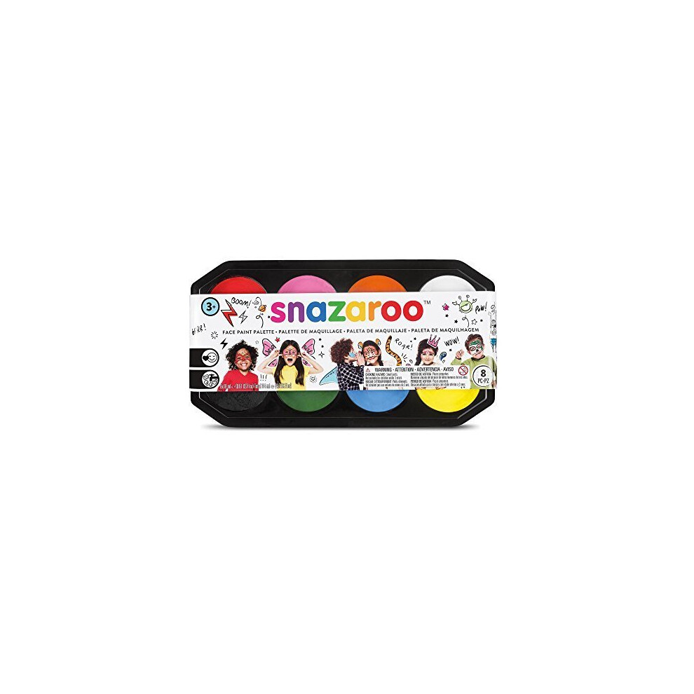 Snazaroo 18ml Palette - Face Paint 8 Colours Kit -  palette snazaroo face paint 8 colours kit 18ml