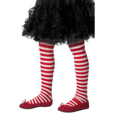 Striped Tights, Childs, Red & White - Girls Tights Stripe Ages 6 12 Years Fance - girls tights stripe ages 6 12 years fance dress school clothing
