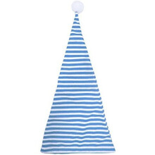 Adult's White Blue Night Cap - Hat Fancy Dress Book Scrooge Wee Willie Winkie -  cap night hat fancy dress white blue book scrooge wee willie winkie