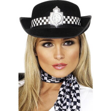 Policewoman's Hat With Badge -  hat fancy dress policewomans ladies smiffys accessory womens officer hen badge