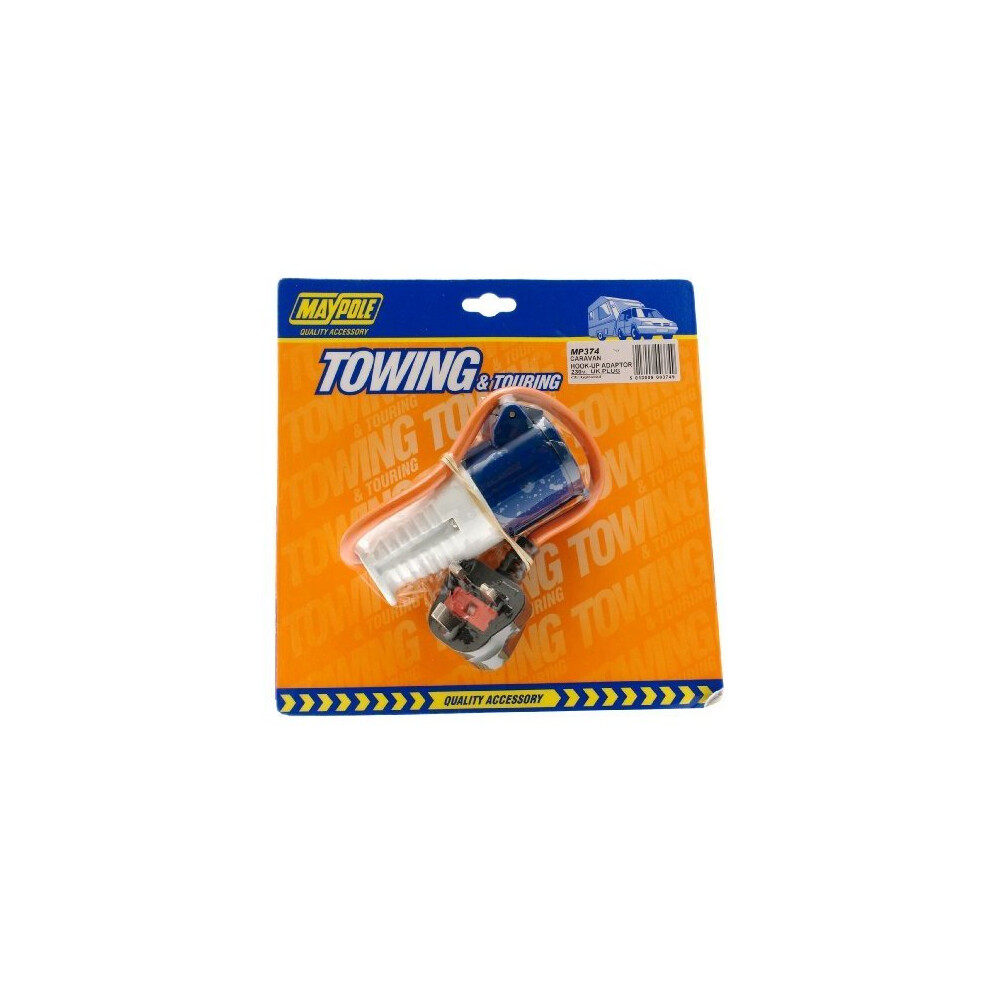 Caravan - 230V Uk Hook-Up Lead Dp - Maypole Hookup Adaptor - Uk Maypole Hookup Lead 230V Adaptor Caravan 5013008003749