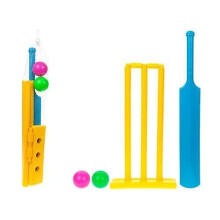 23' Kinder-Cricket-Set im Netzbeutel. - Plastic Wicket Kids Fun Play Junior - plastic cricket set wicket kids fun play junior stumps indoor outdoor