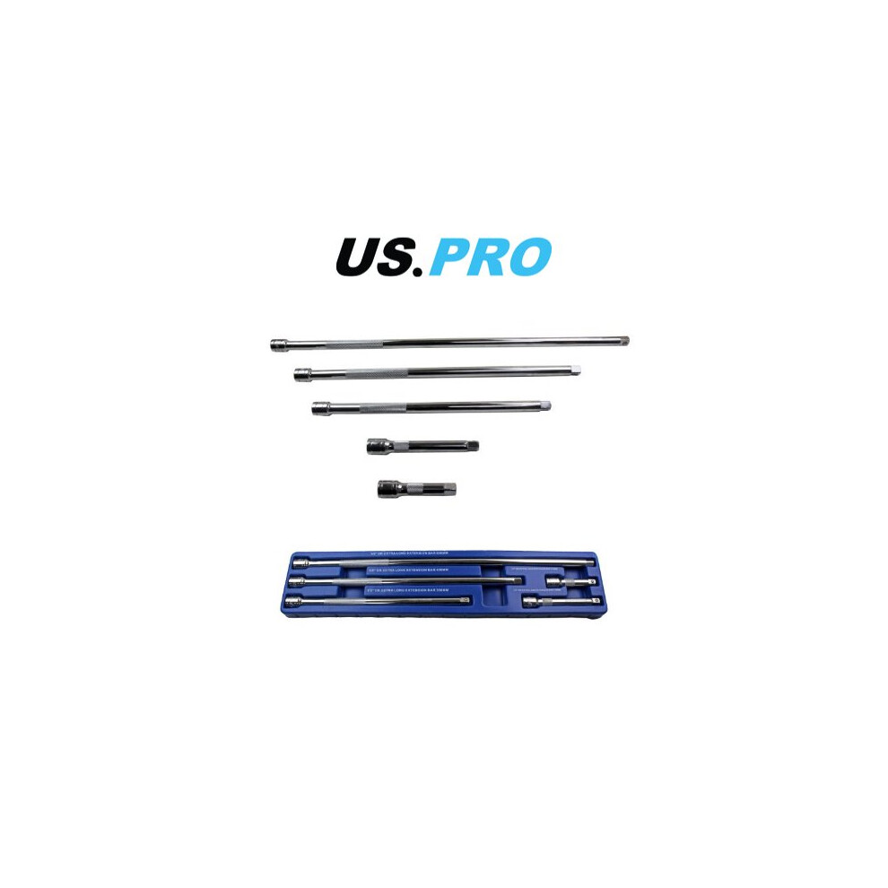 US PRO 5pc 1/2 dr Extra Long Extension Bar Set 4028