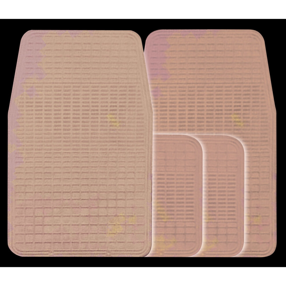 4 Piece Rubber Car Mat Set - Brms Promotional Pieces Streetwize Sets - Brms Rubber Mat Promotional 4 Pieces Streetwize Sets Black 5026637607257