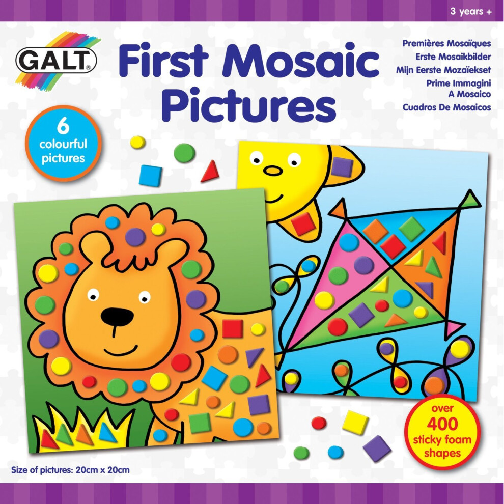 First Moasaic Pictures Craft Kit - Galt Toys Mosaic Picture -  galt toys first mosaic picture