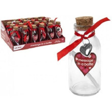 11cm Message In A Bottle With Message Paper Perfect For Valentines -  message 11cm bottle paper perfect valentines